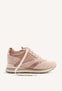 SATIN LEATHER WEDGE SNEAKERS LANDFALL