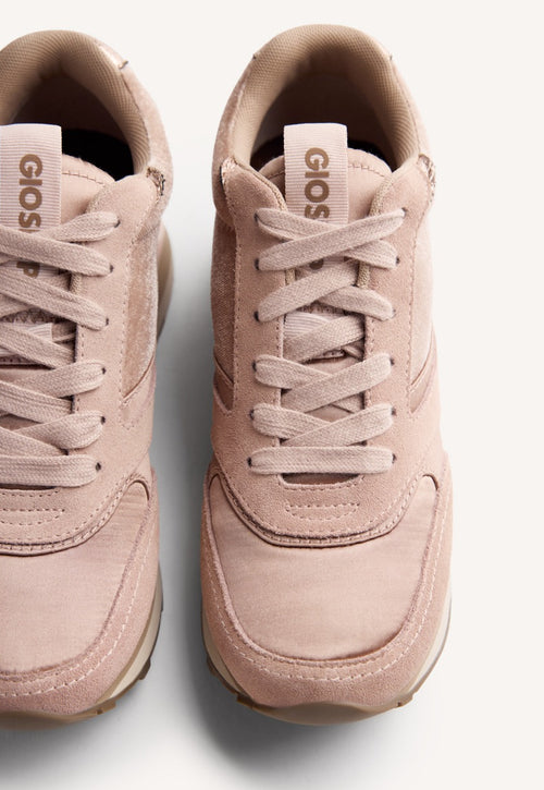 SATIN LEATHER WEDGE SNEAKERS LANDFALL