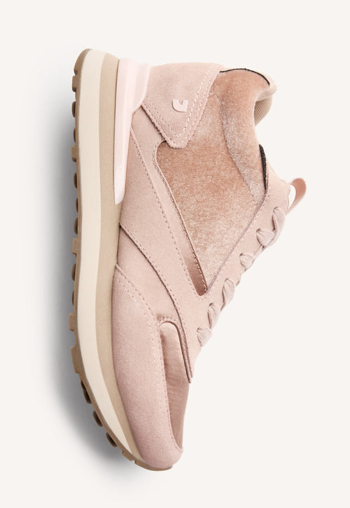 SATIN LEATHER WEDGE SNEAKERS LANDFALL