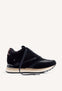 SATIN LEATHER WEDGE SNEAKERS LANDFALL