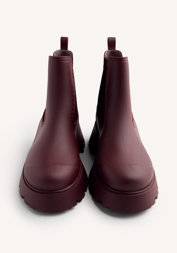 PLATFORM RAIN ANKLE BOOTS BELDING