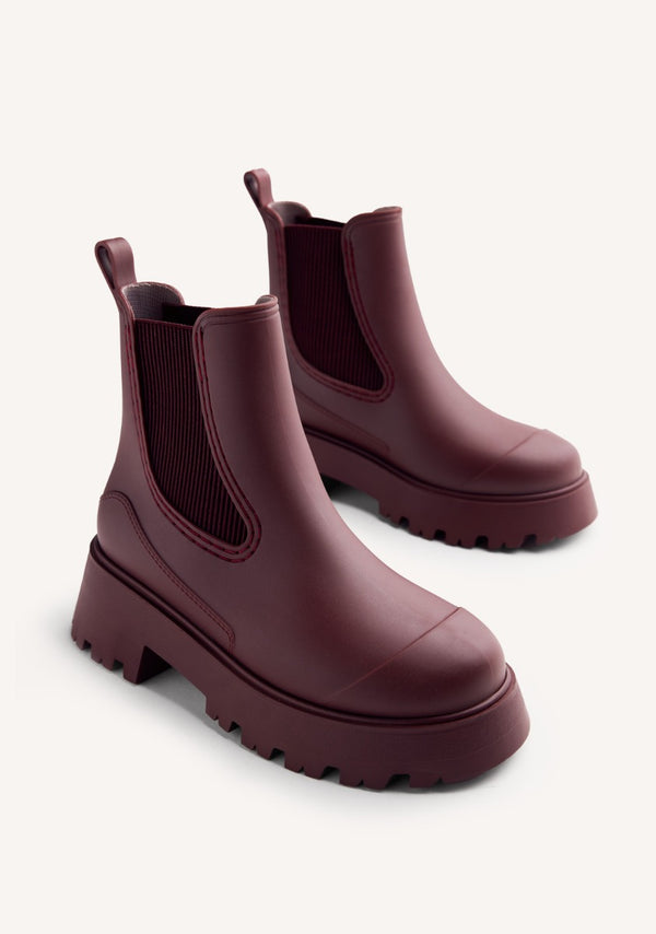 PLATFORM RAIN ANKLE BOOTS BELDING