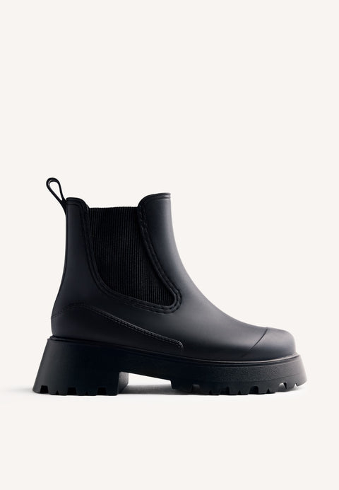 PLATFORM RAIN ANKLE BOOTS BELDING