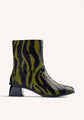 ANIMAL PRINT LEATHER ANKLE BOOTS BY MELYSSA PINTO