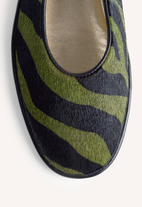ANIMAL PRINT LEATHER BALLET FLATS BY MELYSSA PINTO