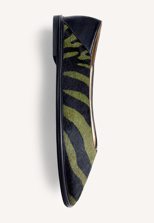 ANIMAL PRINT LEATHER BALLET FLATS BY MELYSSA PINTO