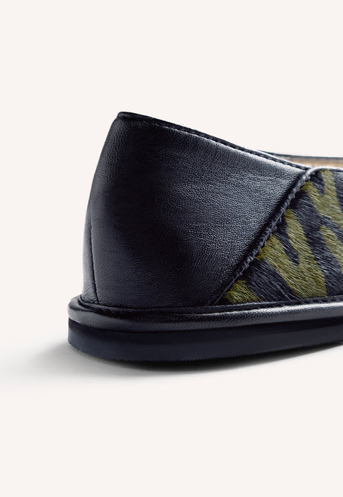 ANIMAL PRINT LEATHER BALLET FLATS BY MELYSSA PINTO