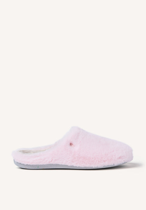 PINK FUR HOUSE SLIPPERS