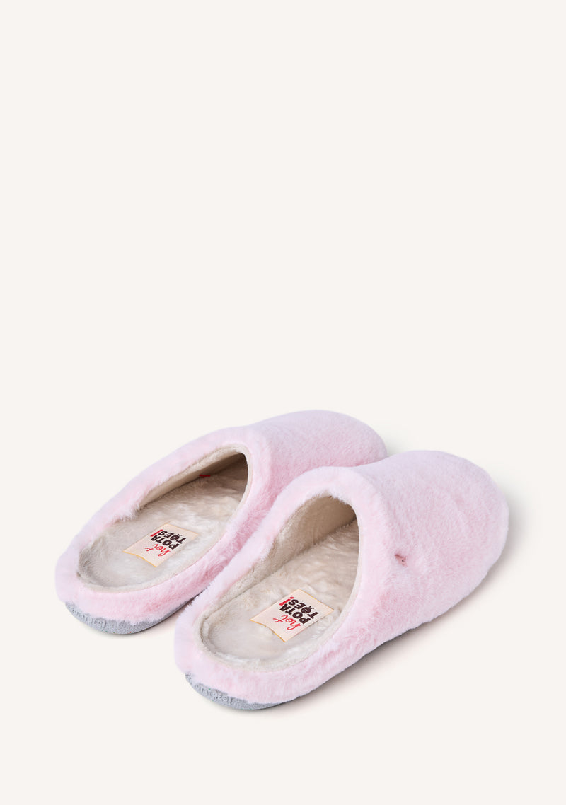 PINK FUR HOUSE SLIPPERS