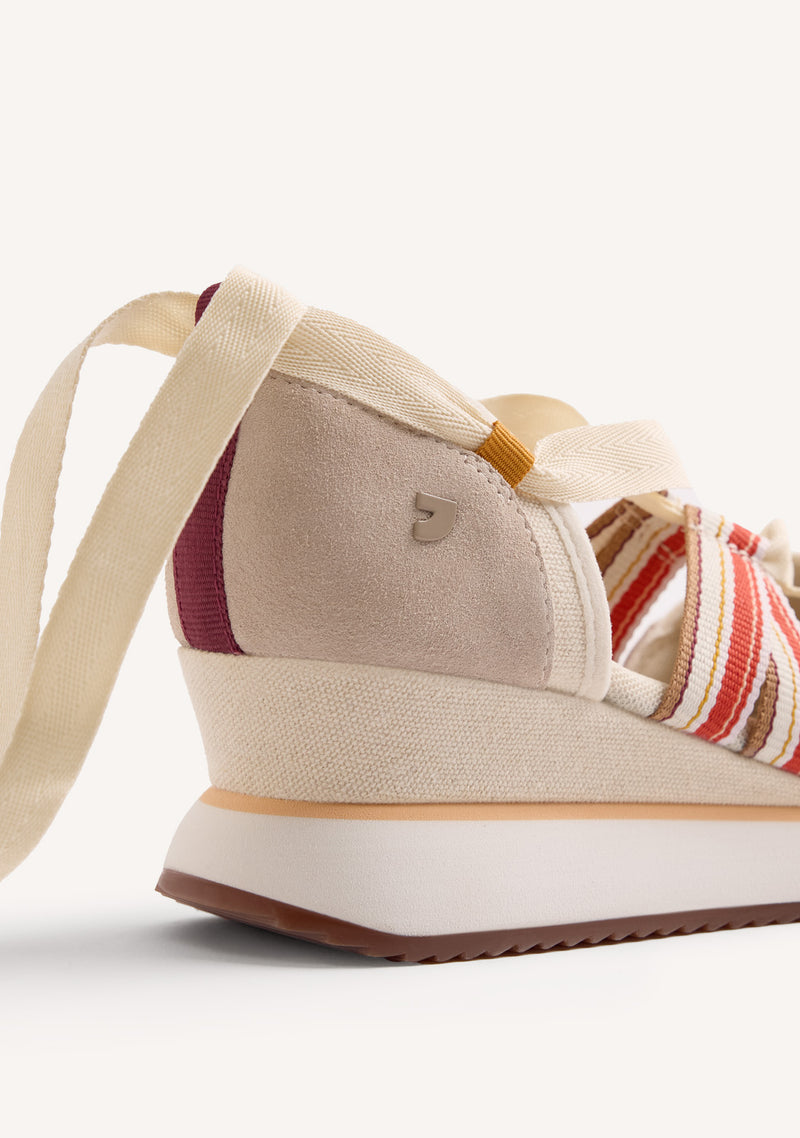 OPEN LEATHER WEDGE SNEAKERS MERTI