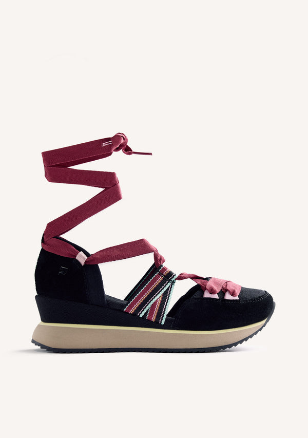 ZAPATILLAS ABIERTAS PIEL CUÑA MERTI