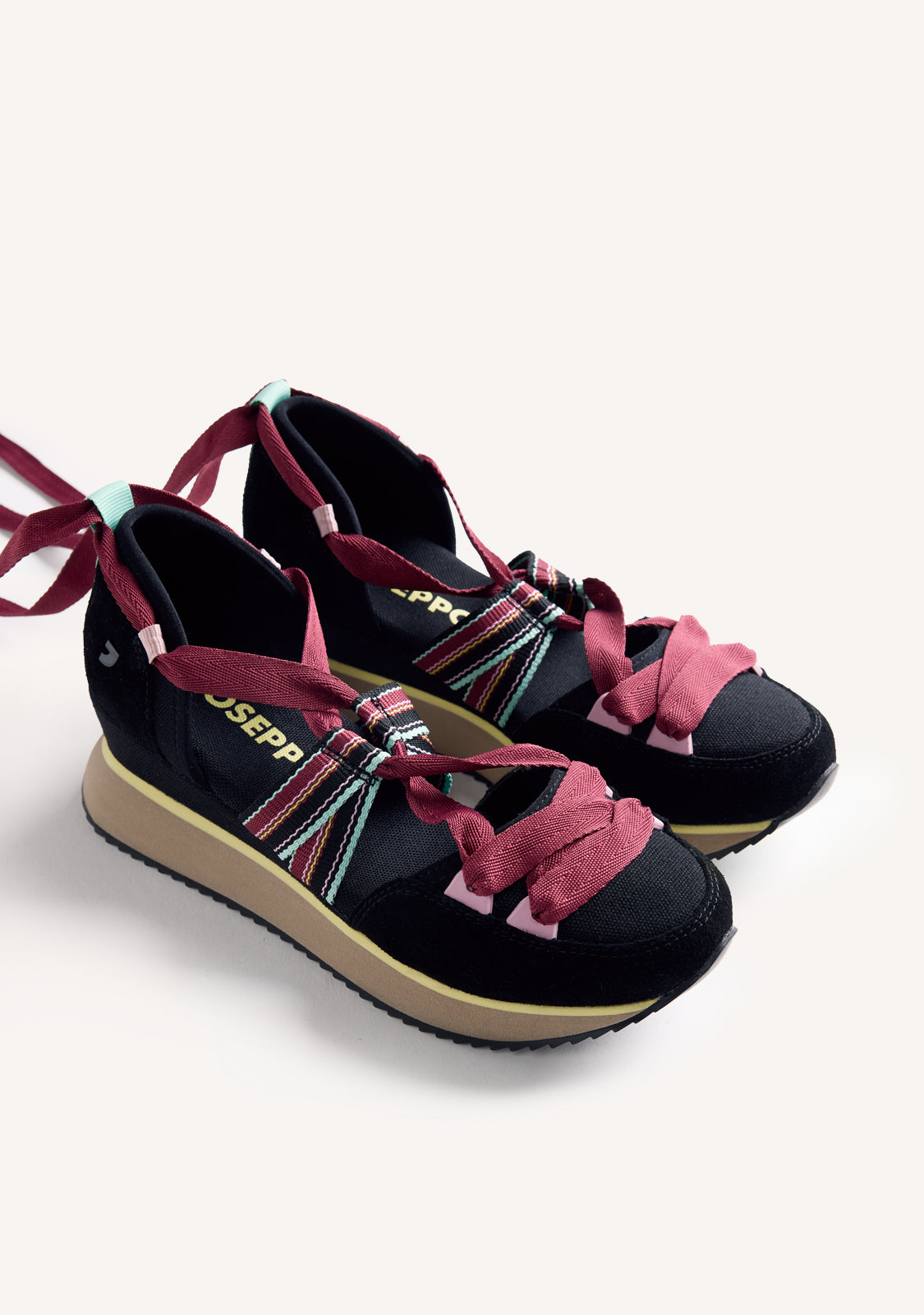 OPEN LEATHER WEDGE SNEAKERS MERTI