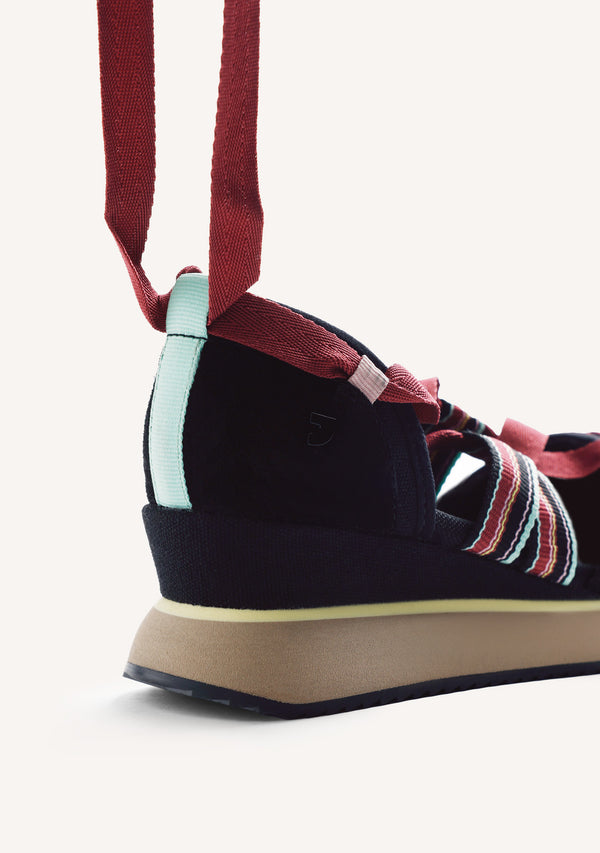 ZAPATILLAS ABIERTAS PIEL CUÑA MERTI