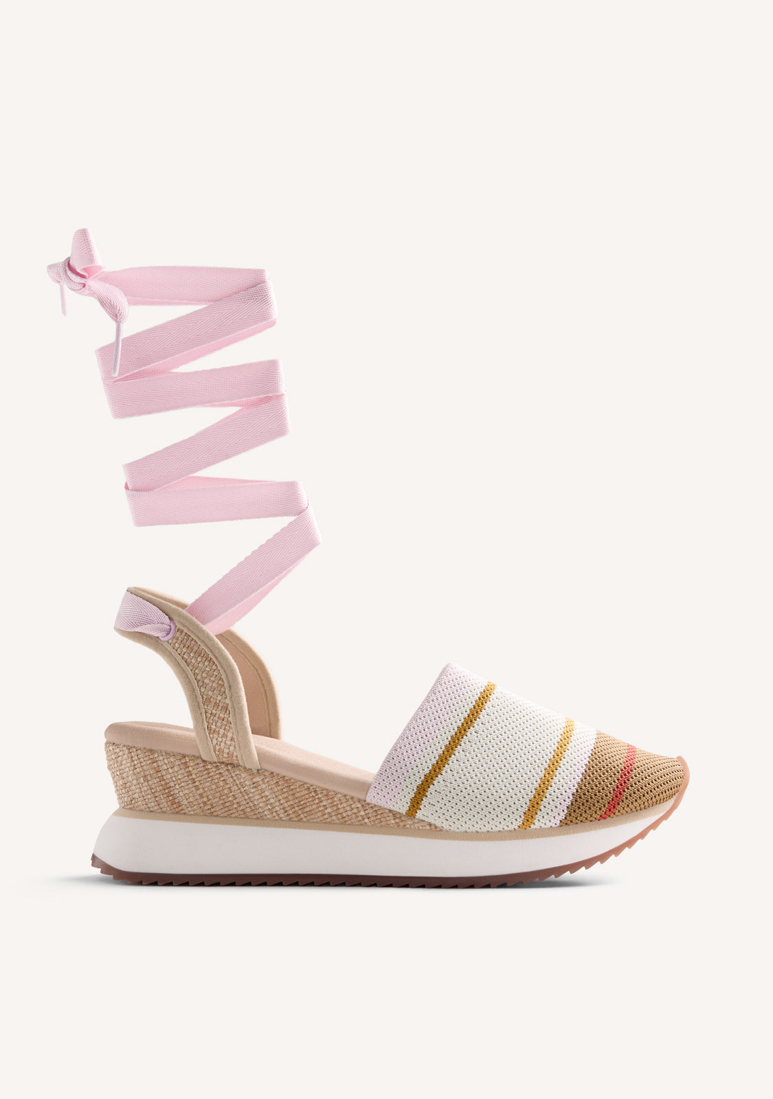 RAFFIA WEDGE ESPADRILLE-STYLE SNEAKERS OZAMIZ