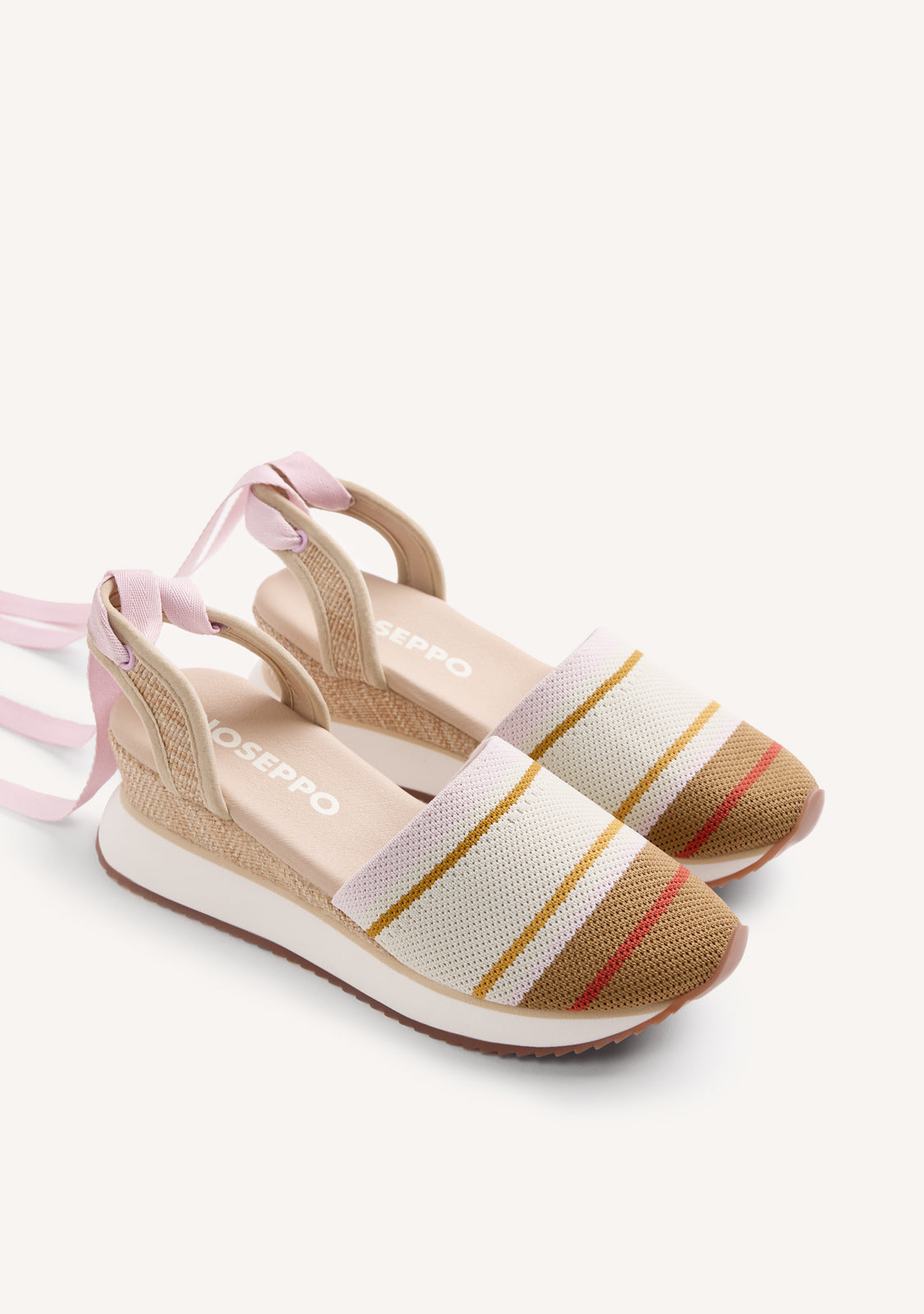 RAFFIA WEDGE ESPADRILLE-STYLE SNEAKERS OZAMIZ
