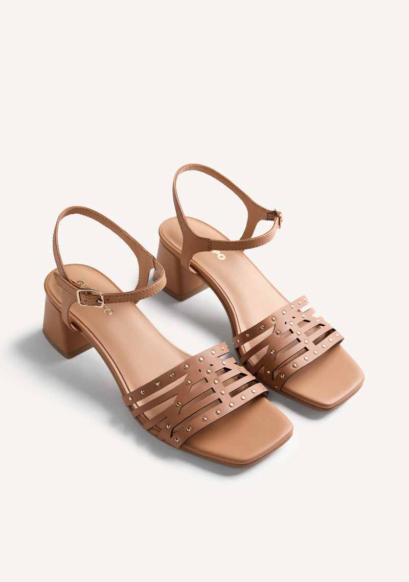 STUDDED LEATHER SANDALS BAIS