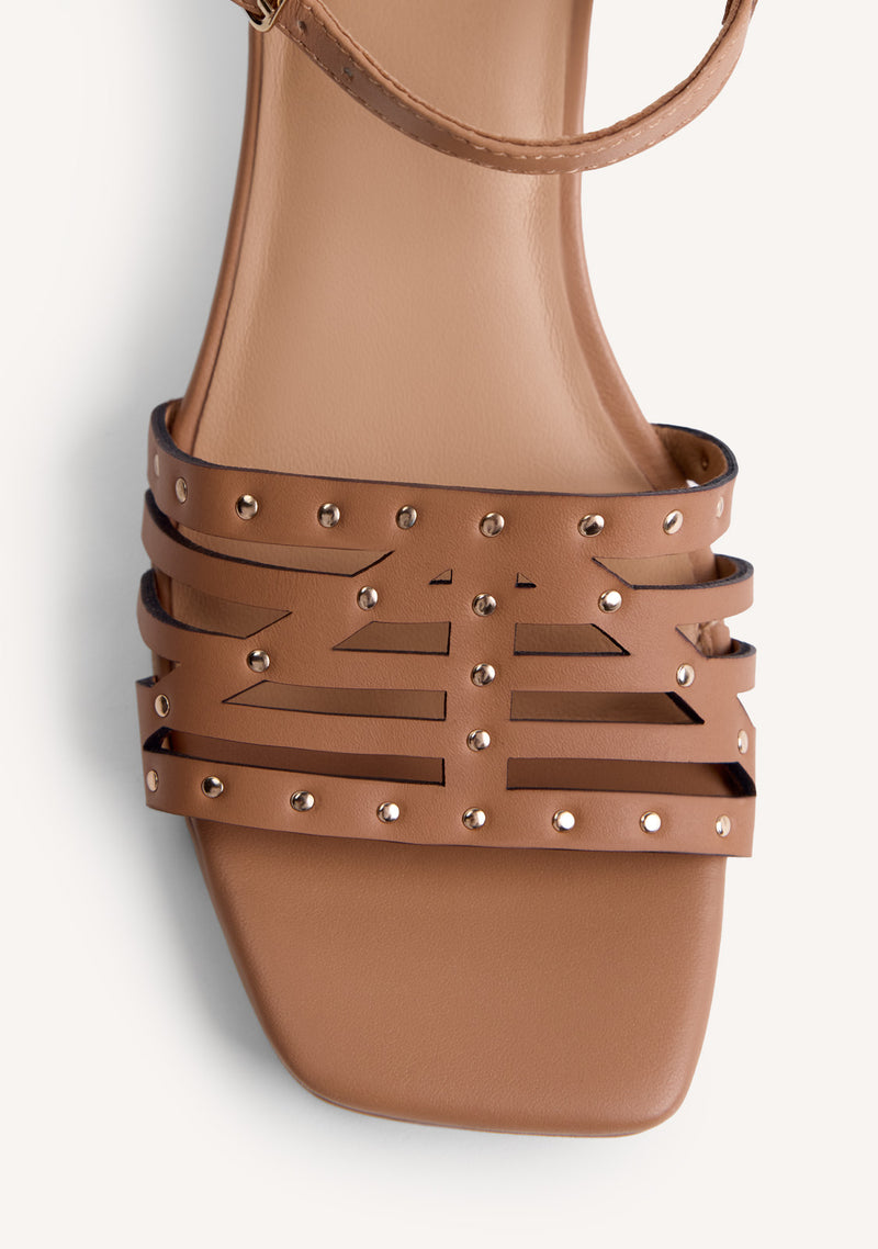 STUDDED LEATHER SANDALS BAIS