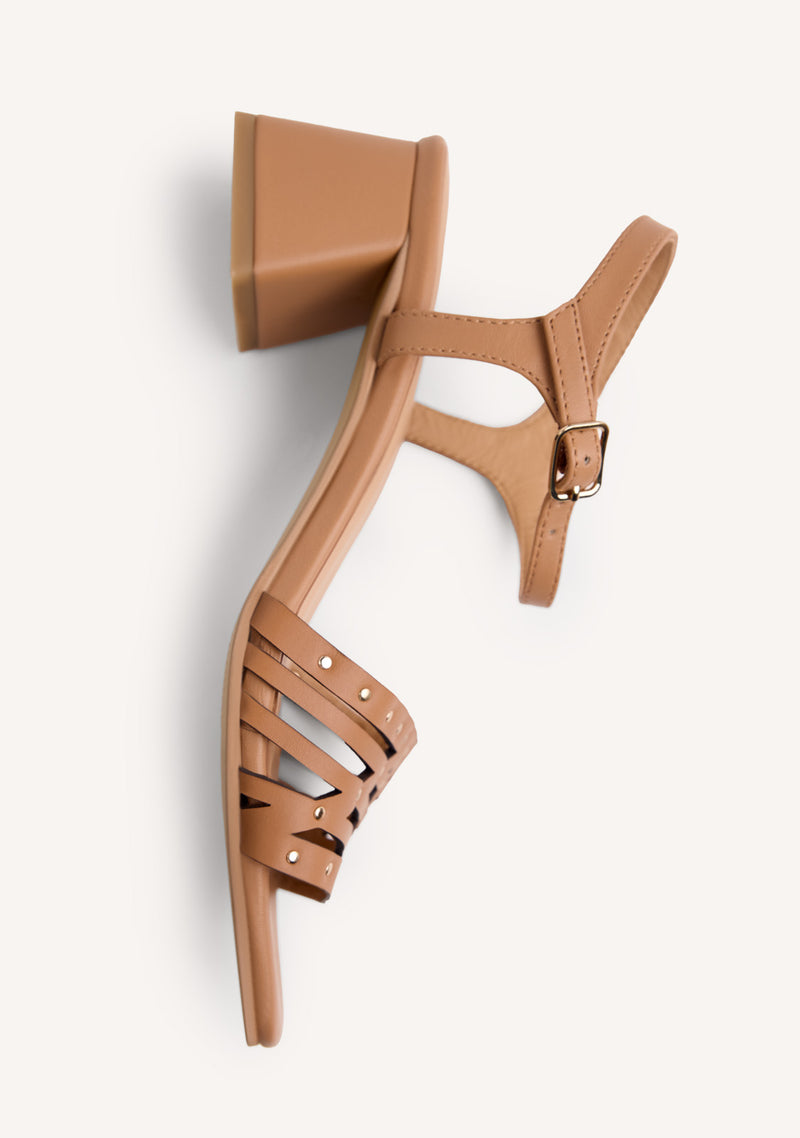 STUDDED LEATHER SANDALS BAIS