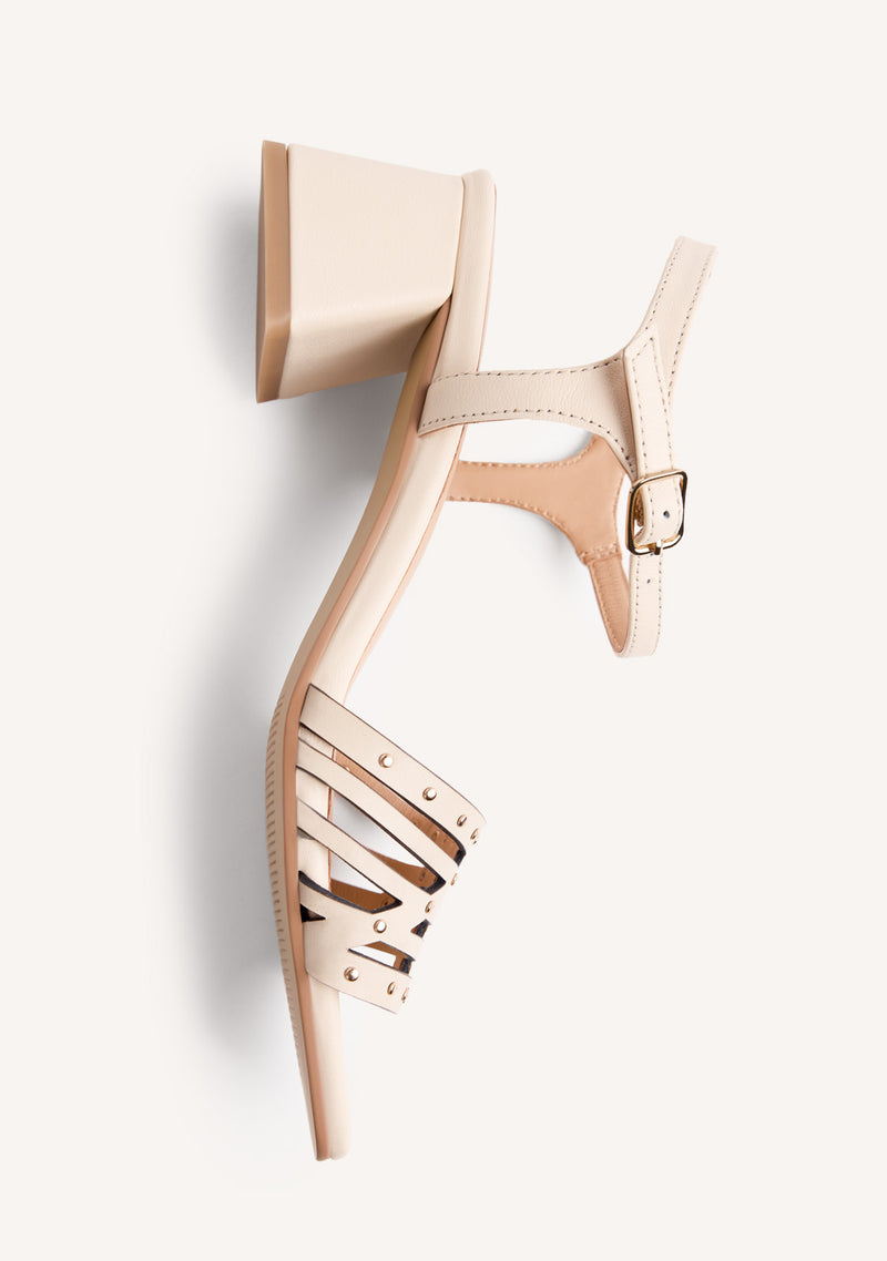 STUDDED LEATHER SANDALS BAIS