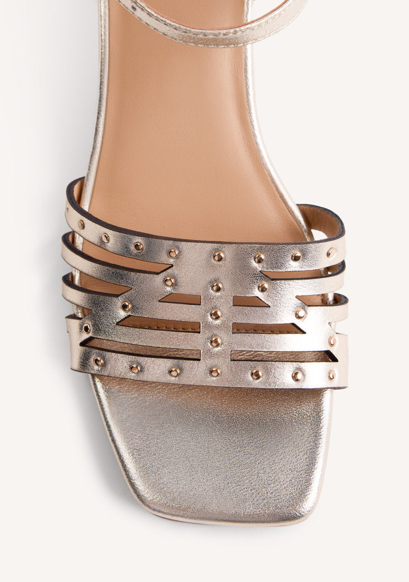 STUDDED LEATHER SANDALS BAIS