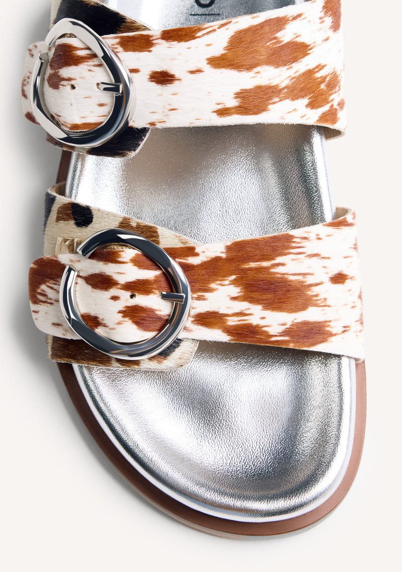 ANIMAL PRINT LEATHER BIO SANDALS CARNEY