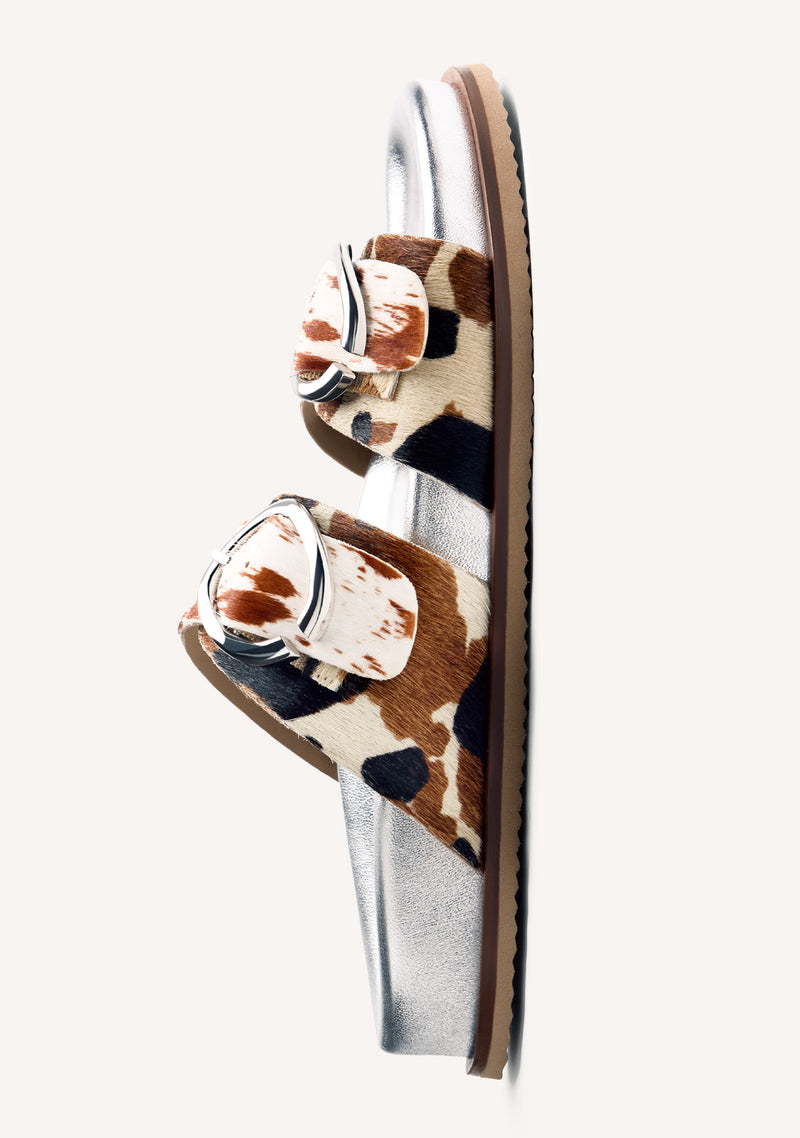 ANIMAL PRINT LEATHER BIO SANDALS CARNEY