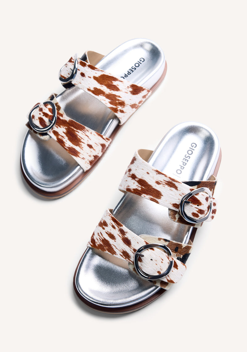 ANIMAL PRINT LEATHER BIO SANDALS CARNEY