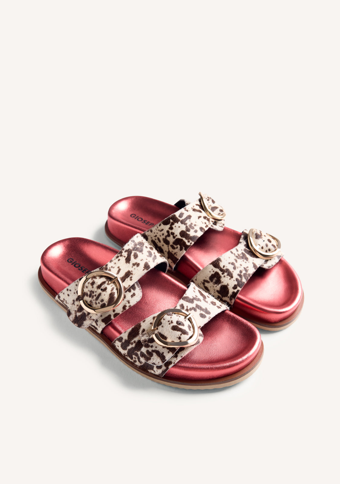 SANDALES BIO CUIR IMPRIMÉ ANIMALIER CARNEY