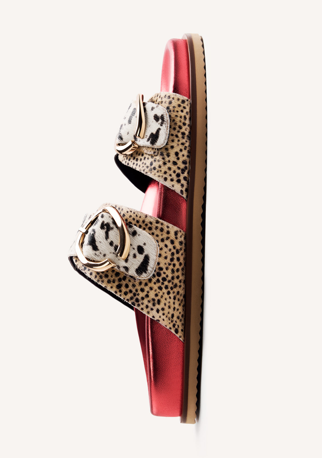 SANDALES BIO CUIR IMPRIMÉ ANIMALIER CARNEY