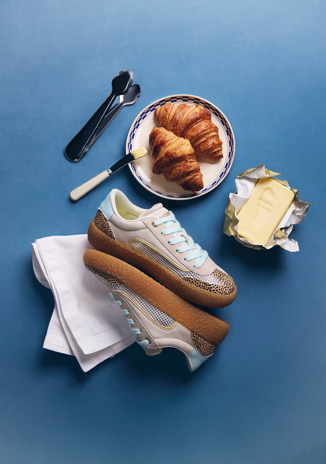 LEATHER AND MESH SNEAKERS COZAD