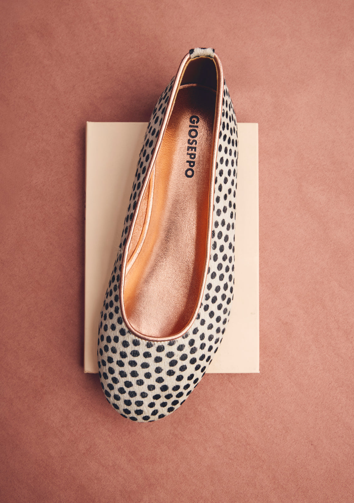 ANIMAL PRINT LEATHER BALLET FLATS UVINZA