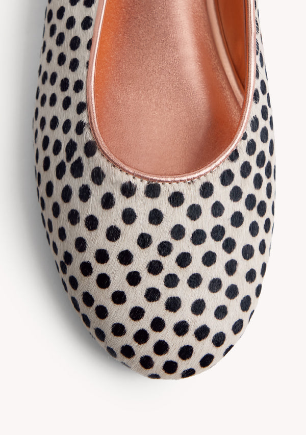 ANIMAL PRINT LEATHER BALLET FLATS UVINZA
