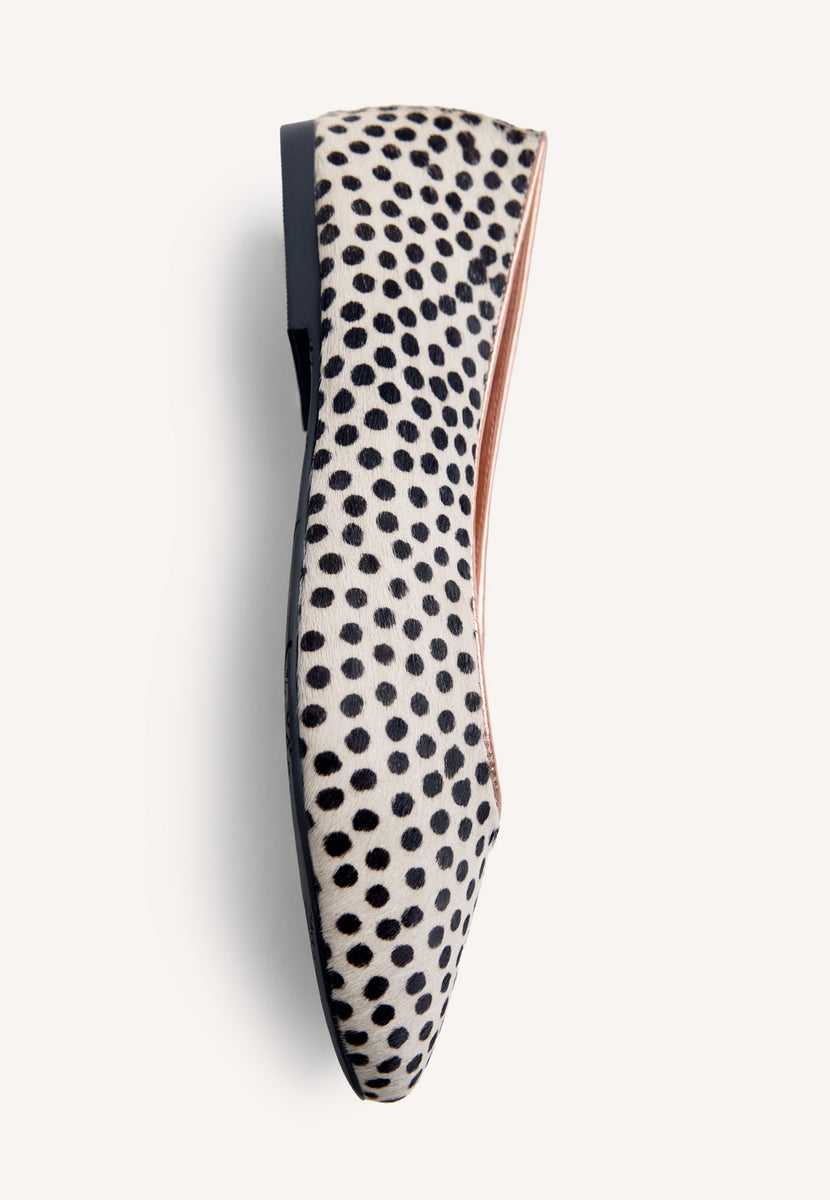 ANIMAL PRINT LEATHER BALLET FLATS UVINZA