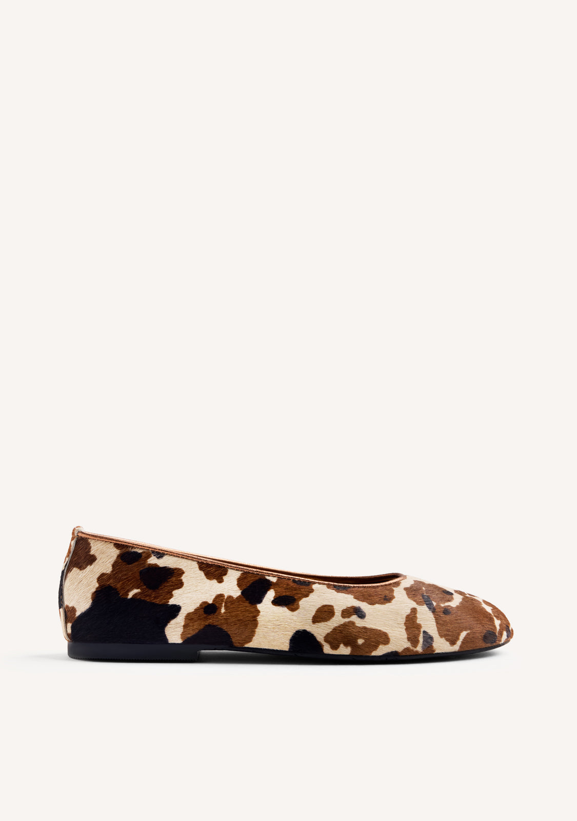 ANIMAL PRINT LEATHER BALLET FLATS UVINZA