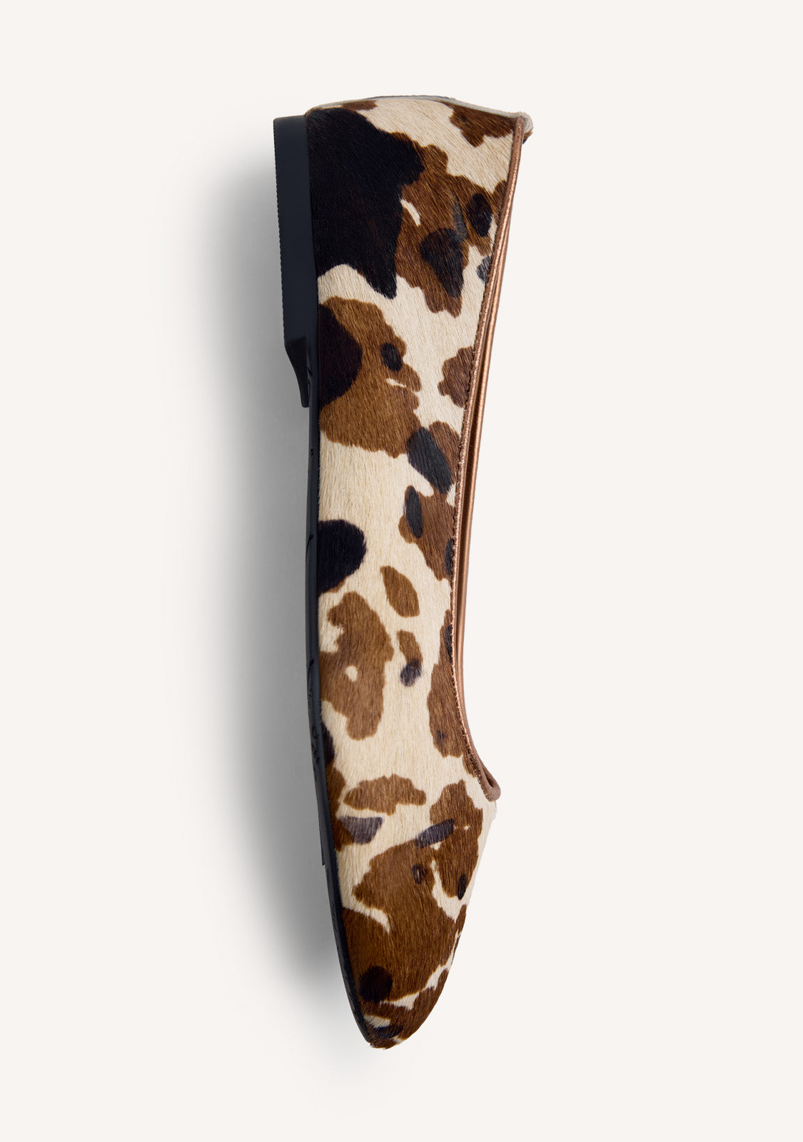ANIMAL PRINT LEATHER BALLET FLATS UVINZA