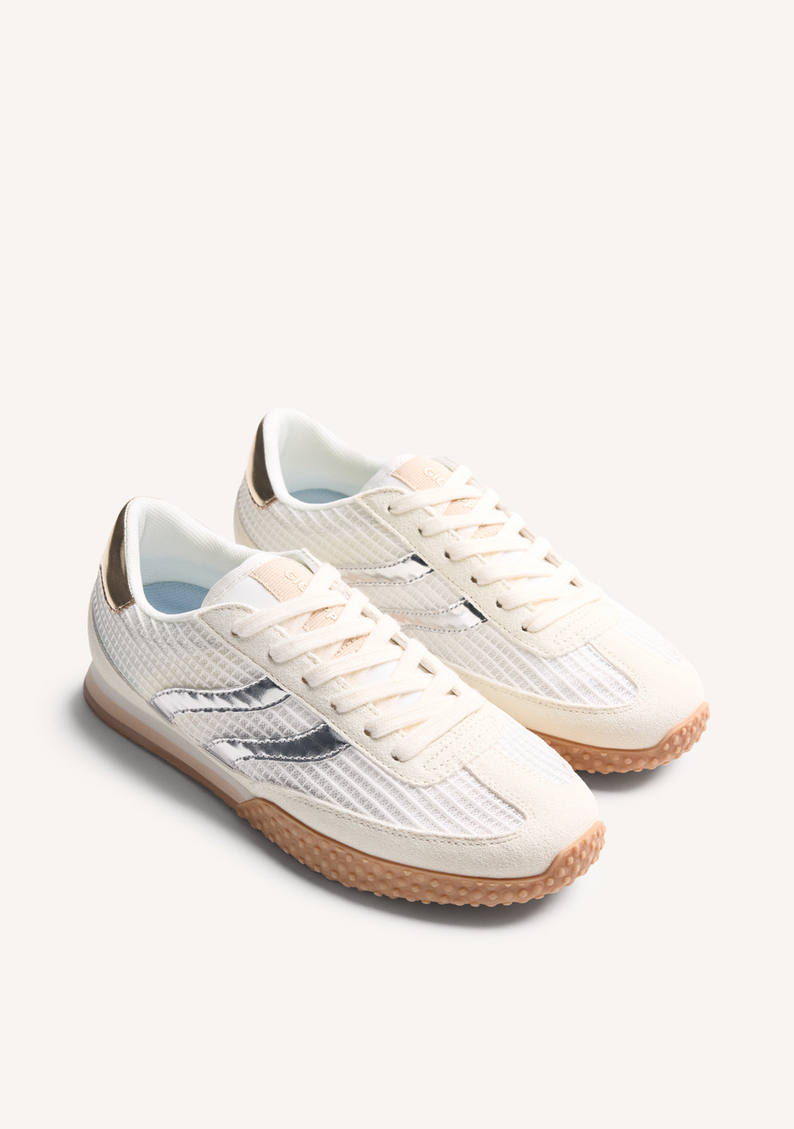 LEATHER AND MESH SNEAKERS CHAKE