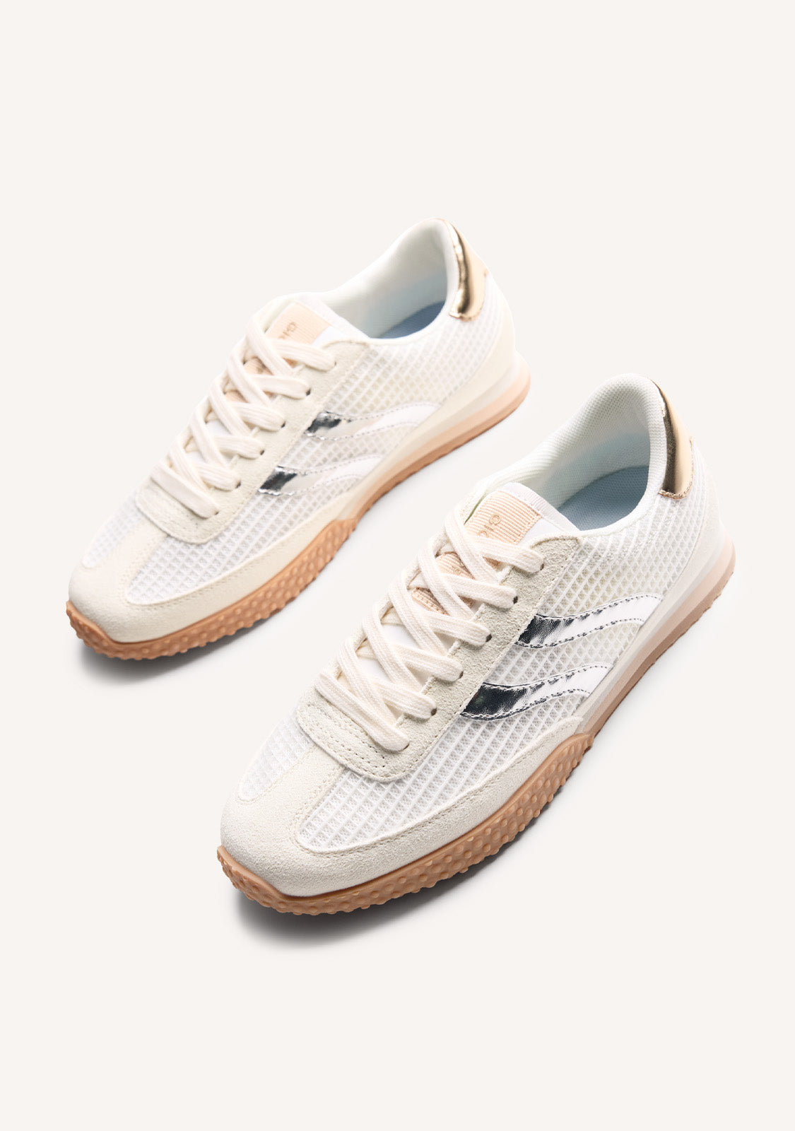 LEATHER AND MESH SNEAKERS CHAKE