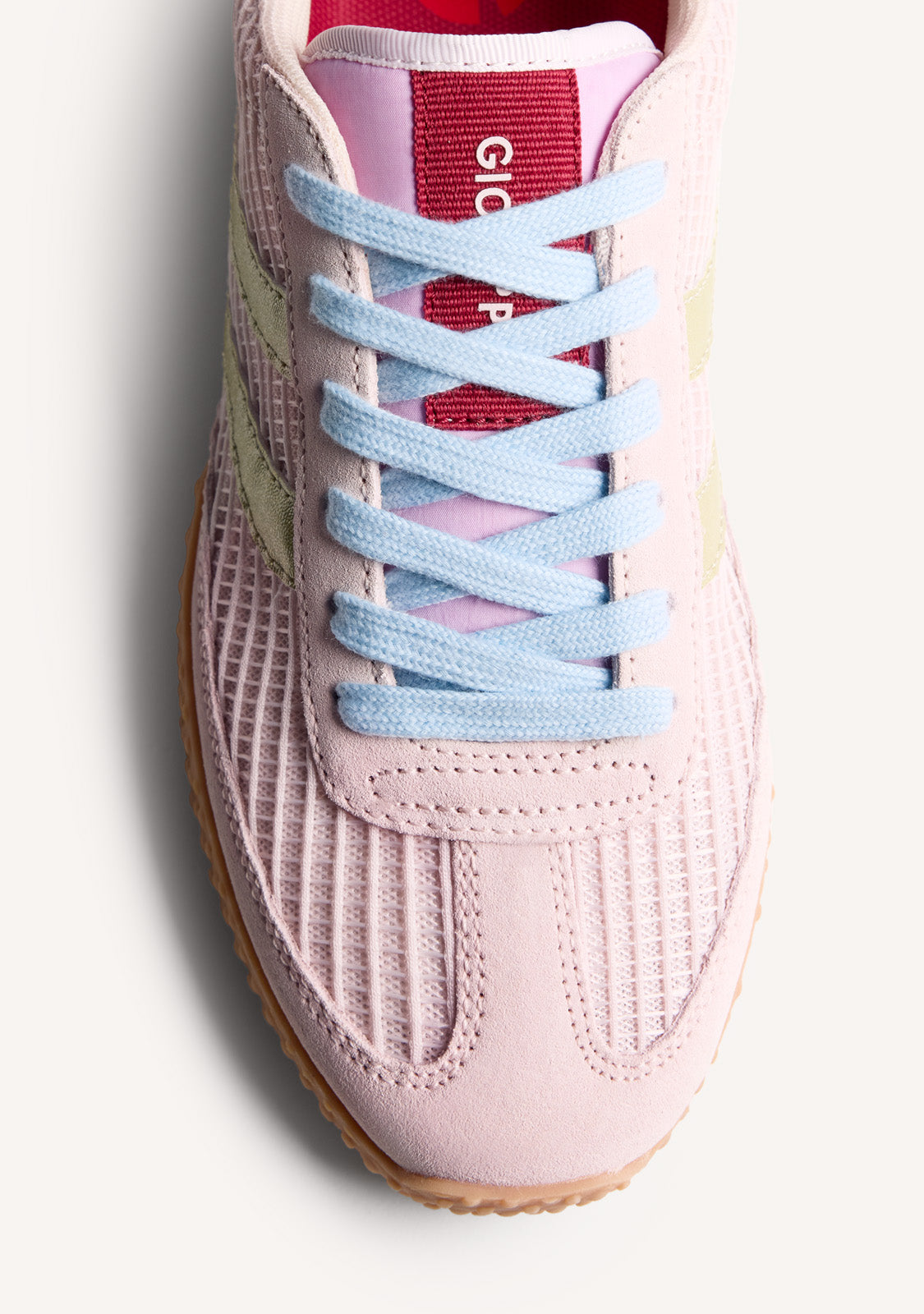 LEATHER AND MESH SNEAKERS CHAKE