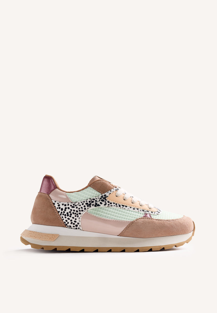 ANIMAL PRINT LEATHER SNEAKERS EMALI