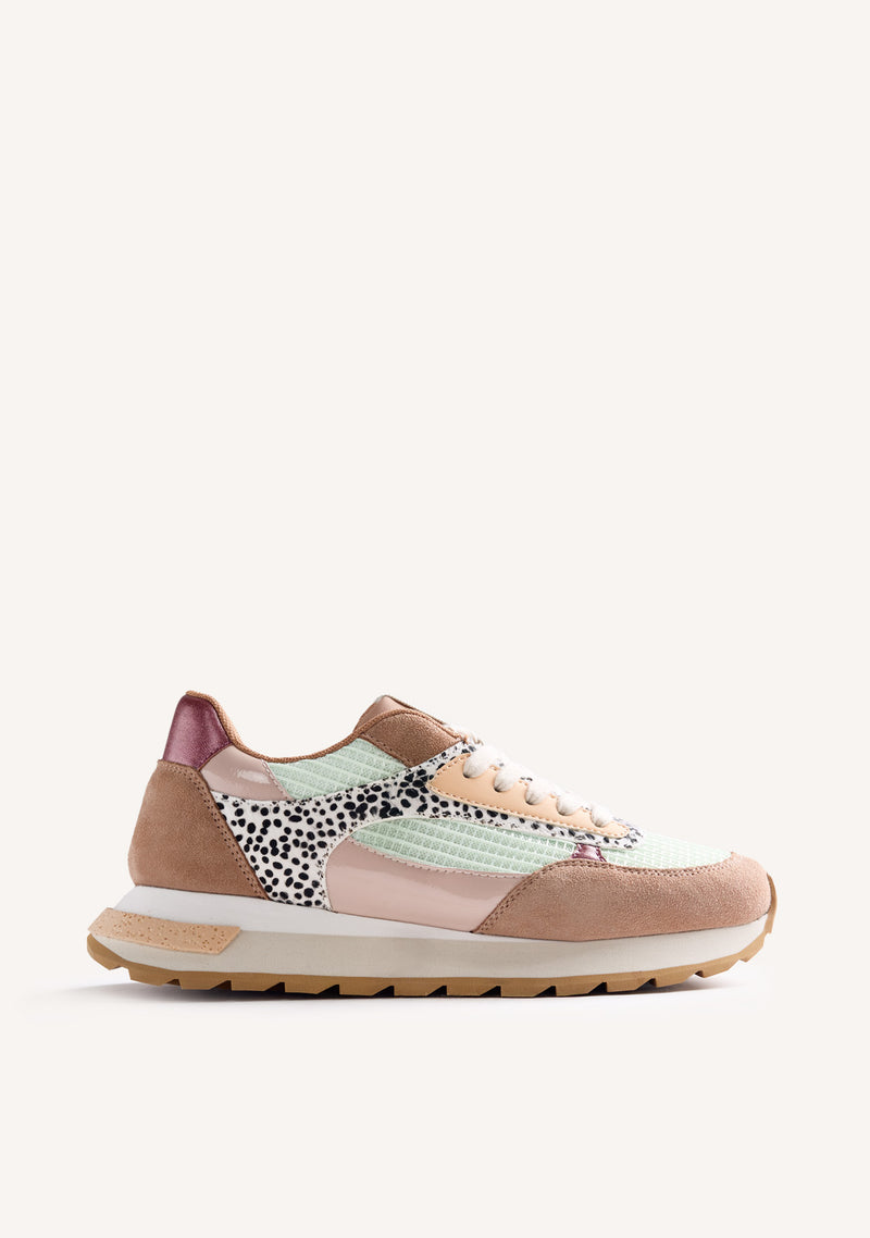 ANIMAL PRINT LEATHER SNEAKERS EMALI
