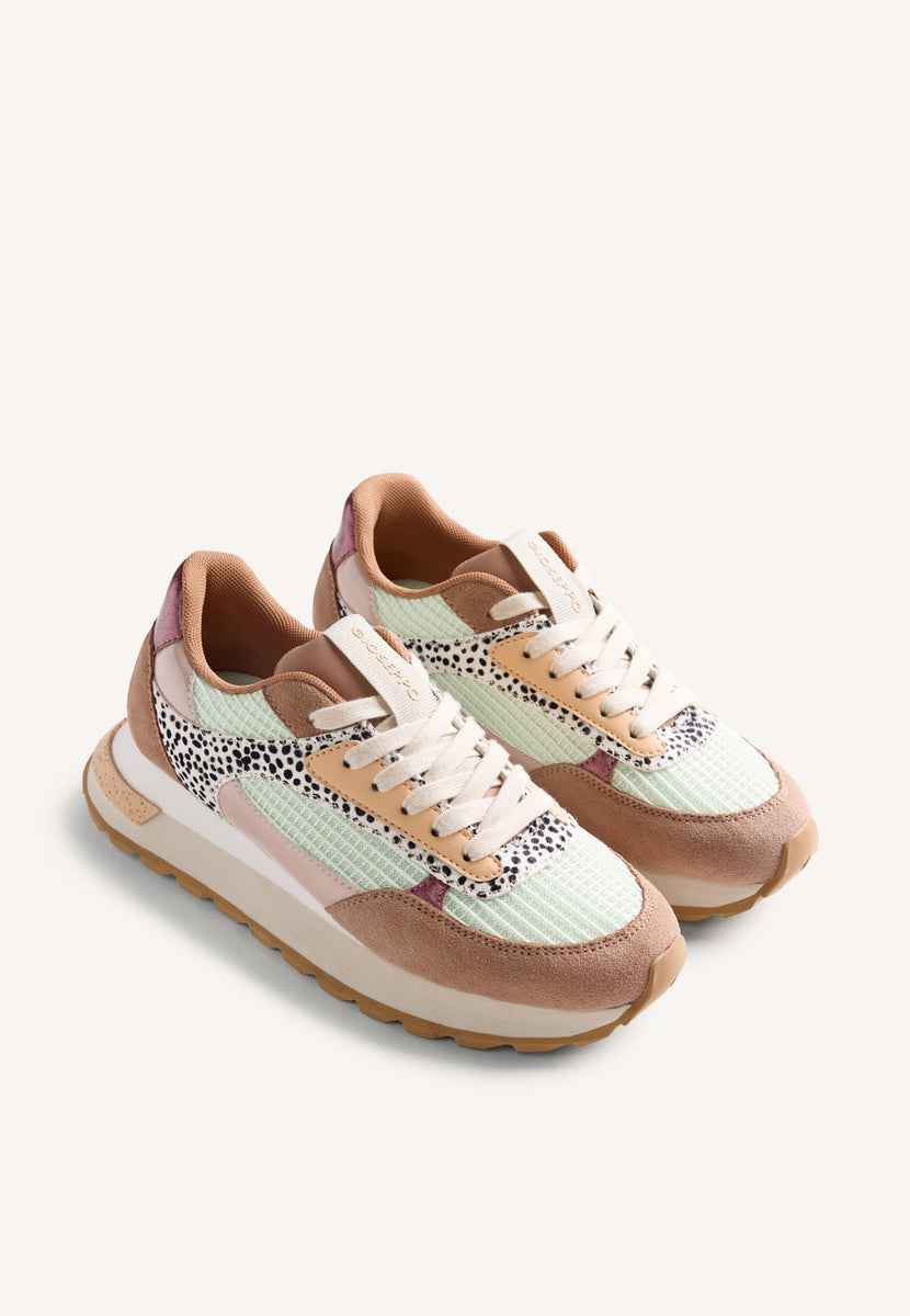 ANIMAL PRINT LEATHER SNEAKERS EMALI
