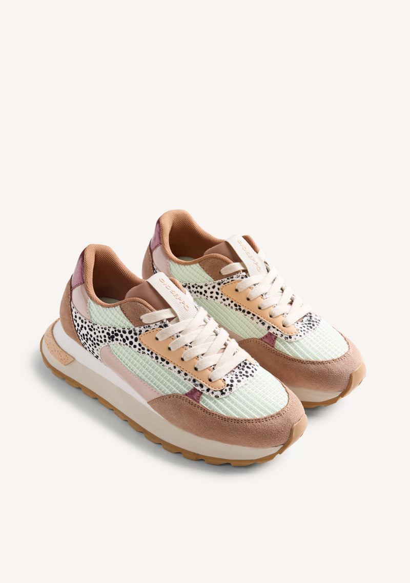 ANIMAL PRINT LEATHER SNEAKERS EMALI