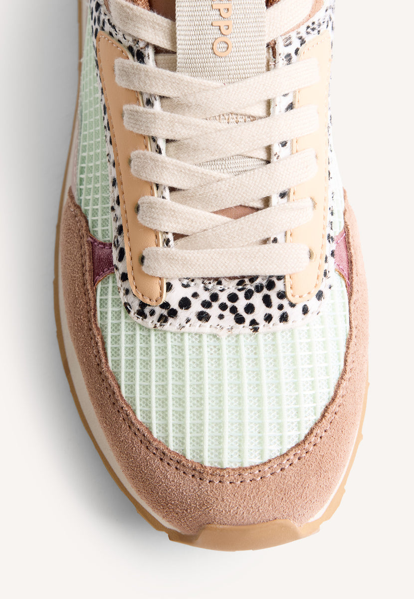 ANIMAL PRINT LEATHER SNEAKERS EMALI