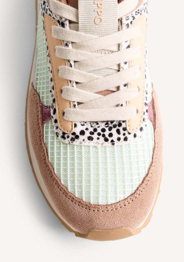 ANIMAL PRINT LEATHER SNEAKERS EMALI