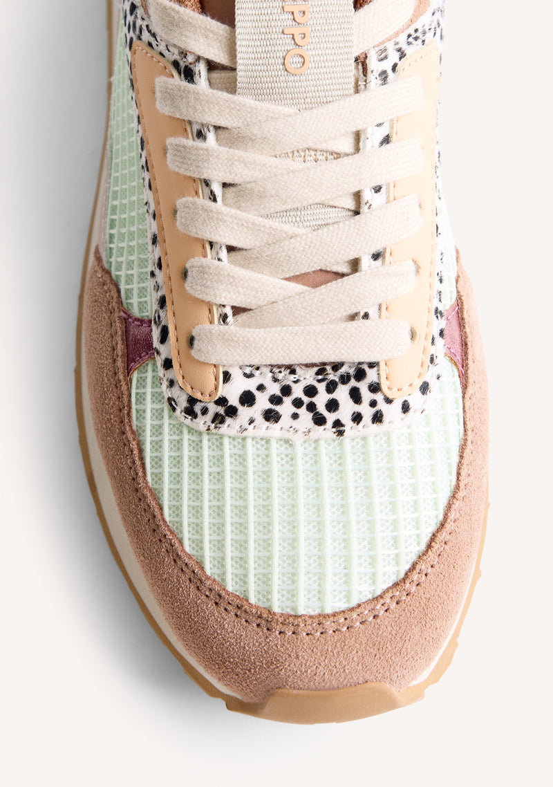 ANIMAL PRINT LEATHER SNEAKERS EMALI