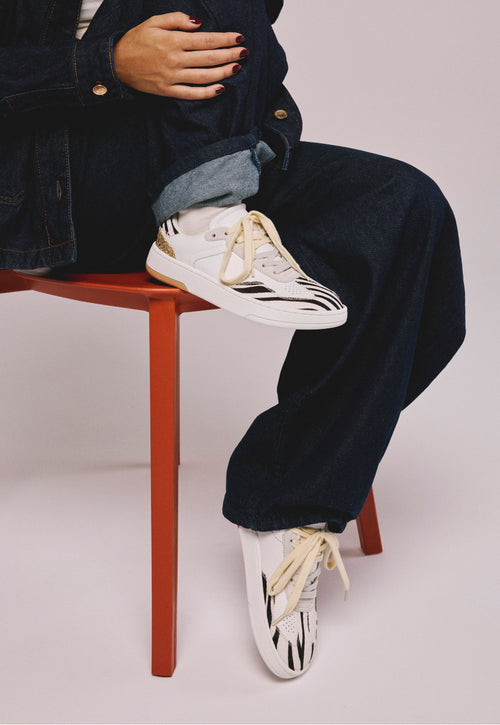 GIOSEPPO BAREFOOT - ANIMAL PRINT LEATHER SNEAKERS ENKARE