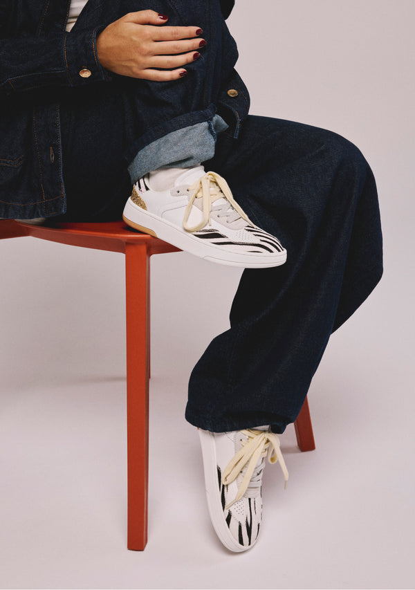 GIOSEPPO BAREFOOT - ANIMAL PRINT LEATHER SNEAKERS ENKARE