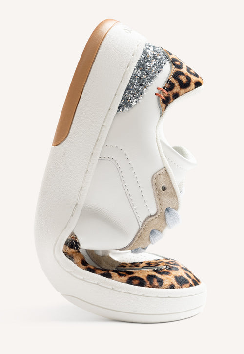 GIOSEPPO BAREFOOT - ANIMAL PRINT LEATHER SNEAKERS ENKARE