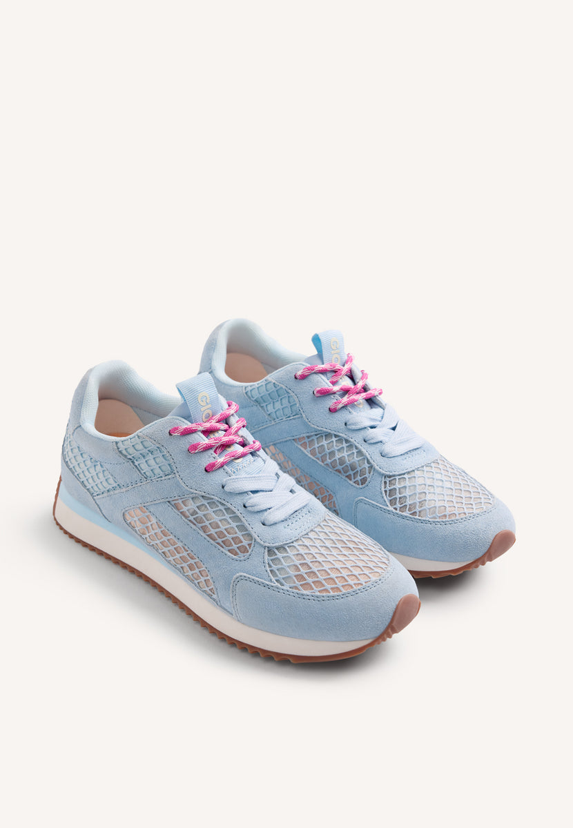 BASKETS CUIR ET RÉSILLE ROXAS