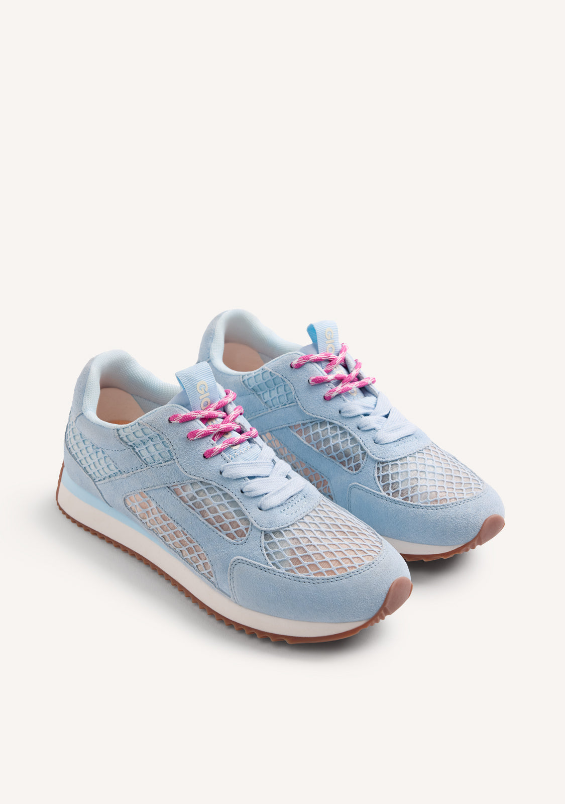 LEATHER AND MESH SNEAKERS ROXAS